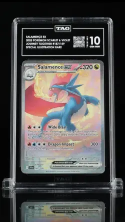 Pokemon 2025 Journey Together Special Illustration Rare #187 Salamence EX TAG 10 - Image 1