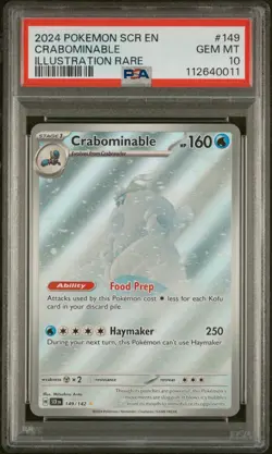 Crabominable 149/142 Pokemon Stellar Crown PSA 10 GEM MINT Illustration Rare EN - Image 1