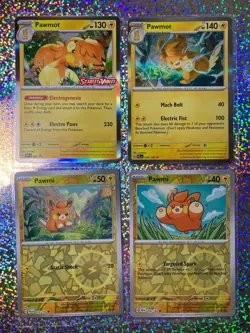 Pokemon TCG: Promo 006 Pawmot; Holo 076/193 Pawmot; Reverse Holo 074/193 Pawmi - Image 1