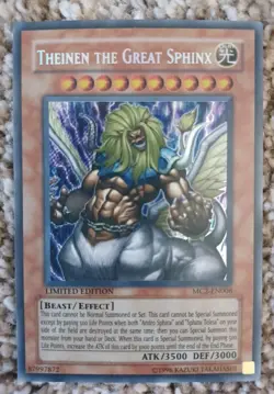 Yu-Gi-Oh Theinen the Great Sphinx MC2-EN006 Secret Rare Limited Edition LP - Image 1