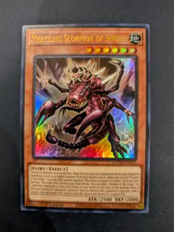 Yugioh Merciless Scorpion of Serket Maze of the Master MZTM Ultra Rare - Image 1