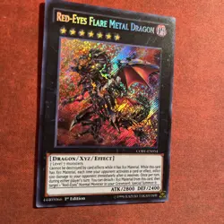 Red-Eyes Flare Metal Dragon CORE-EN054 Clash of Rebellions 1st Ed. Secret Rare - Image 3