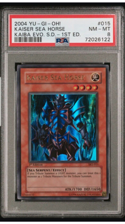 Kaiser Sea Horse - SKE-015 - PSA 8 NM-MT - Ultra Rare 1st Edition Yugioh WK3 - Image 1