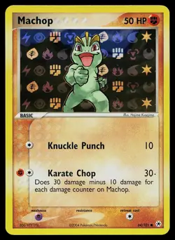 Pokemon Card - Machop Hidden Legends 64/101 Reverse Holo - Image 1