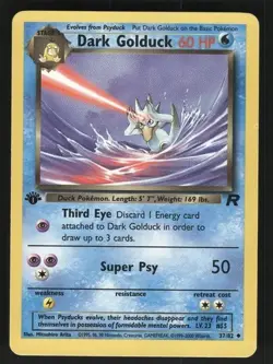 Dark Golduck 37/82 1st Edition Team Rocket Uncommon Pokemon Card - Image 1