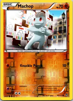 Machop 44/111 XY-Furious Fists Reverse Holo - Pokemon Card LP - Image 3