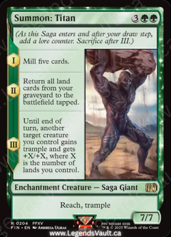 MTG FF - Final Fantasy - Summon: Titan - (0026) Rare - Image 1