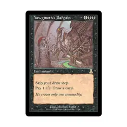 WOTC MtG Urza's Destiny Yawgmoth's Bargain (R) EX - Image 1