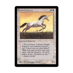 WOTC MtG Beta Pearled Unicorn (C) EX - Image 1