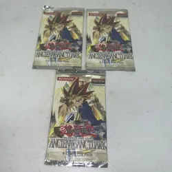 1996 Yugioh Ancient Sanctuary 1st Edition 3 Factory Sealed Booster Packs - Image 1