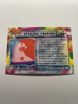 Topps Mewtwo Strikes Back Stealing Pokemon Holo #27 Card Blue Label - Image 2