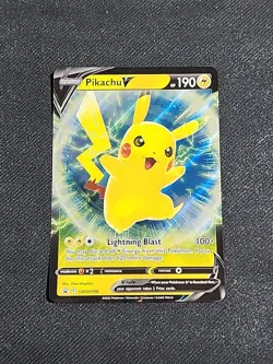 Pokemon Sword & Shield "Pikachu V" SWSH198 / JUMBO CARD / Near Mint - Image 1