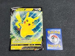 Pokemon Sword & Shield "Pikachu V" SWSH198 / JUMBO CARD / Near Mint - Image 3