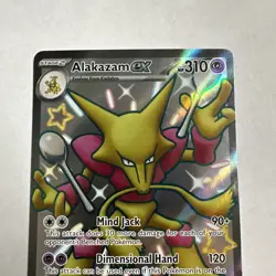 Pokemon Card: Alakazam ex 215/091 S&V Paldean Fates Full Art Holo Ultra Rare! NM - Image 2
