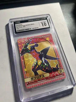 CGC 10 Garchomp Holo #21 Marumiya Scarlet & Violet Stickers Pokemon Card - Image 2