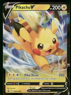 Pikachu V - SWSH285 Promo Holo NM Pokemon SWSH: Sword & Shield Promo Cards - Image 1