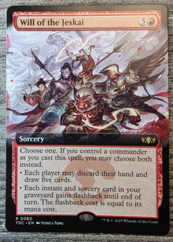 MTG - Will of the Jeskai - Borderless, Extended-Art, Reg, TDC - RARE 0080 MINT - Image 1