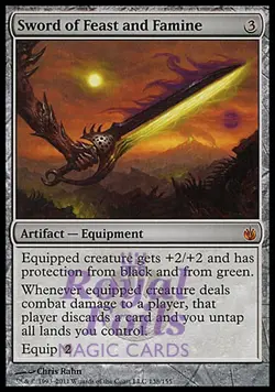 Sword of Feast and Famine **FOIL** MTG Mirrodin Besieged MINT - Image 1