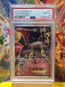 2016 POKEMON XY FATES COLLIDE #119 FULL ART/UMBREON EX PSA 10 - Image 1