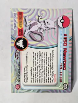 2000 Pokemon Topps Chrome Mewtwo #150 TV Animation Edition Holo Foil - Image 2