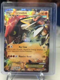 Pokemon Groudon EX TCG Ultra Rare Card XY42 Black Star Promos - Image 1