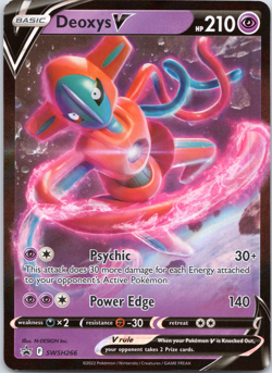 Deoxys V SWSH266 Black Star Promo Pokemon Sword & Shield TCG NM - Image 1