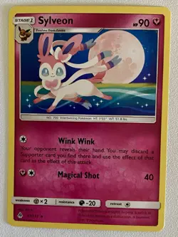 Pokemon Sun & Moon Forbidden Light Rare Sylveon Regular #87/131 - Image 1