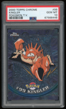 2000 TOPPS CHROME POKEMON T.V. #99 KINGLER PSA 10 **LOW POP 43** - Image 1