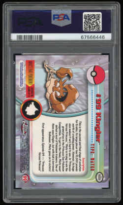 2000 TOPPS CHROME POKEMON T.V. #99 KINGLER PSA 10 **LOW POP 43** - Image 2