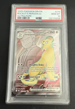 2025 POKEMON DRI EN ROCKET'S PERSIAN ex ULTRA RARE PSA 10 - Image 1