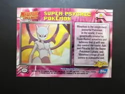 Super Psychic Pokemon Mewtwo Strikes Back TOPPS Pokemon the First Movie 1999 #0 - Image 2