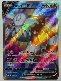 Pokemon TCG Heatran V (Full Art) 165/189 Swsh10: Astral Radiance Holo - Image 1