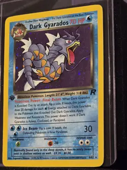Pokemon TCG Team Rocket Set Dark Gyarados 8/82 1st Edition Holo - Image 1