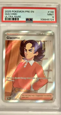 Slab Lot Pokemon TCG Giacomo 138 Mint 9, Tulip 244 Graded 5.5 Ultra Rare English - Image 2