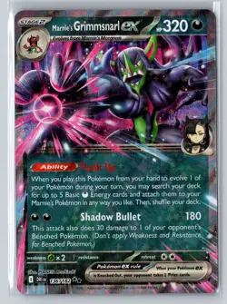 Pokemon SV10: Destined Rivals #136/182 Marnie's Grimmsnarl ex - Image 1