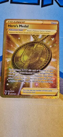 Pokemon TCG Hero's Medal Vivid Voltage 201/185 Holo Secret Rare - Image 1