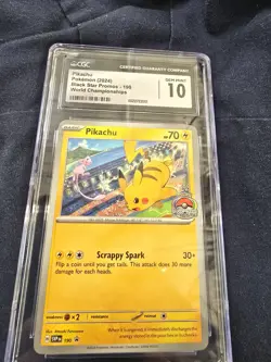 CGC 10 Pokemon Pikachu 2024 World Championships Promo - SVP: 190 Gem Mint PSA - Image 1