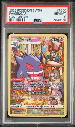 2022 POKEMON SWORD & SHIELD LOST ORIGIN #TG06 FULL ART/GENGAR PSA 10 - Image 1