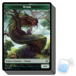 10 pcs JAPANESE WURM TOKEN (19/26) Dominaria United: Commander Magic MTG CARD - Image 1