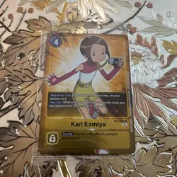 Digimon Card BT8-090 Alternate Art Box Topper Kari Kamiya - Image 1