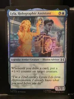Lyla, Holographic Assistant FOIL #7 NM/M MTG Spiderman Eternal Magic Card - Image 1
