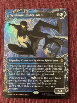 Symbiote Spider-Man FOIL SHOWCASE NM/M MTG Spiderman Magic Card - Image 1