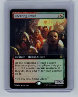 Magic the Gathering - Cheering Crowd (Extended Art) (SPM) (FOIL) #270 - Image 1