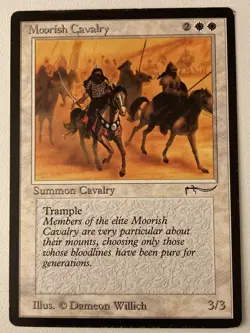Magic the Gathering MTG Arabian Nights Moorish Cavalry Dark MP (Beta Bob) - Image 1