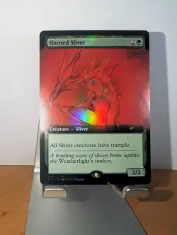 Horned Sliver (Extended Art) Secret Lair Drop Foil MTG NM - Image 1