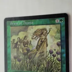MTG Priest of Titania FNM Promo Foil Magic The Gathering LP - Image 3