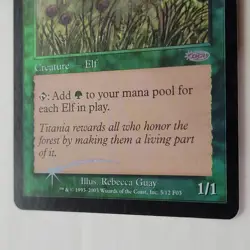 MTG Priest of Titania FNM Promo Foil Magic The Gathering LP - Image 4