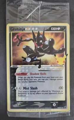 Greninja Gold Star Holo Promo SWSH144 Celebrations Black Star Pokemon - SEALED - Image 1