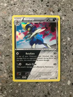 Pokemon TCG Cards Bisharp 64/114 Steam Siege Holo Rare NM - Image 1