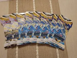 Pokemon Sword & Shield Silver Tempest Sleeved Booster Pack LOT OF 8 - Image 1